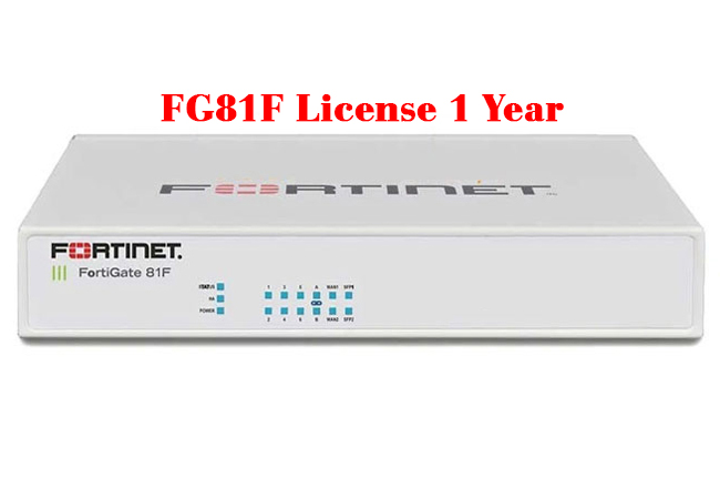 Fortinet Fortigate FG-81F-BDL-950-12 Bundle Security Appliance 8 x GE RJ45 Ports, 2 x RJ45/SFP Max 50 User